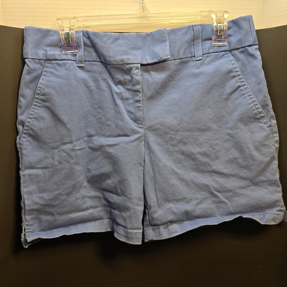 LOFT Riviera Shorts Womens Size 4 Blue Solid Casual‎ Chino Everyday